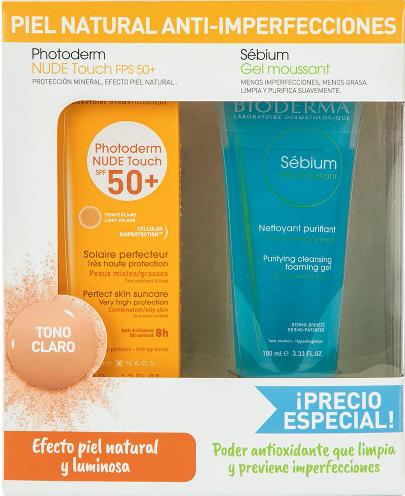 Kit Photoderm Nude Touch FPS 50 +  Sebium Gel 100 ml